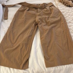 Stylish Tan Wide-Leg Pants